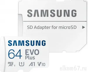   TransFlash 64Gb Micro SDXC Samsung EVO Plus Memory Card  UHS-I U1 Class 10