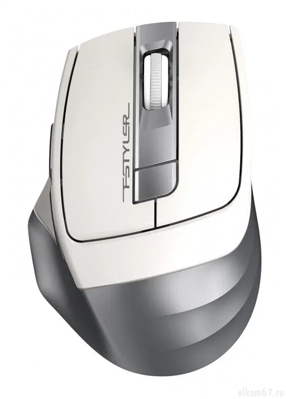 Мышь беспроводная A4 Fstyler FG35 серебристый/белый оптическая (2000dpi) USB (6but)