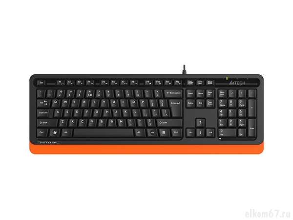 Клавиатура A4Tech Fstyler FKS10, черный/оранжевый, USB