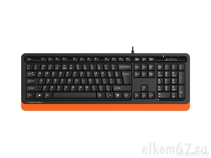 Клавиатура A4Tech Fstyler FKS10, черный/оранжевый, USB