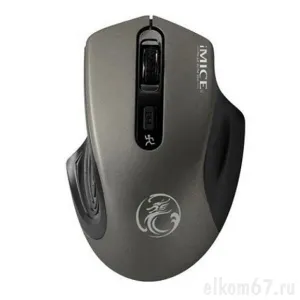 Беспроводная мышь iMice G-1800 (2000 DPI, мини USB приемник, бесшумный клик) серый