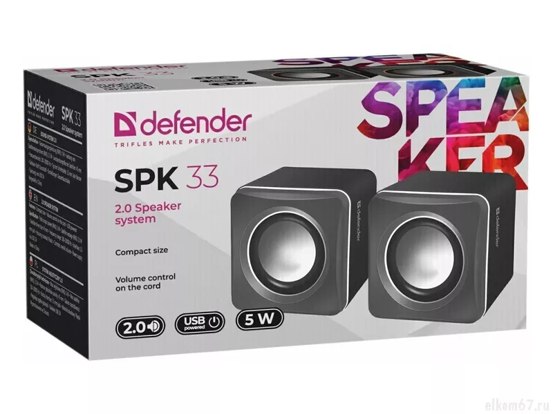  DEFENDER SPK 33, 2*2.5w, USB, 